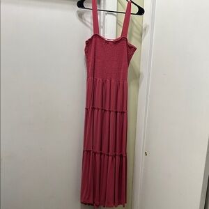 Chic Pink Sleeveless Maxi Dress